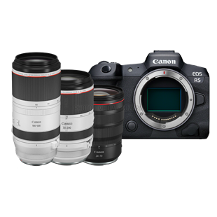 Canon EOS R5 + RF 24-70F2.8 + 70-200F2.8 +RF 100-500 Kit